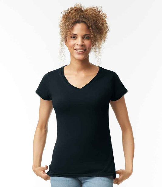 Gildan Ladies SoftStyle V Neck T-Shirt - GD78 (64V00L) - Retail