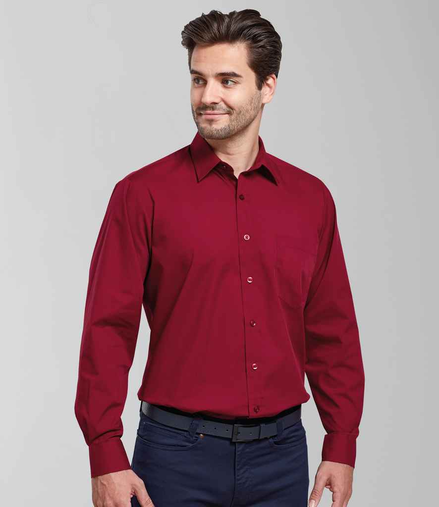 Premier Long Sleeve Poplin Shirt - PR200 - Office Wear