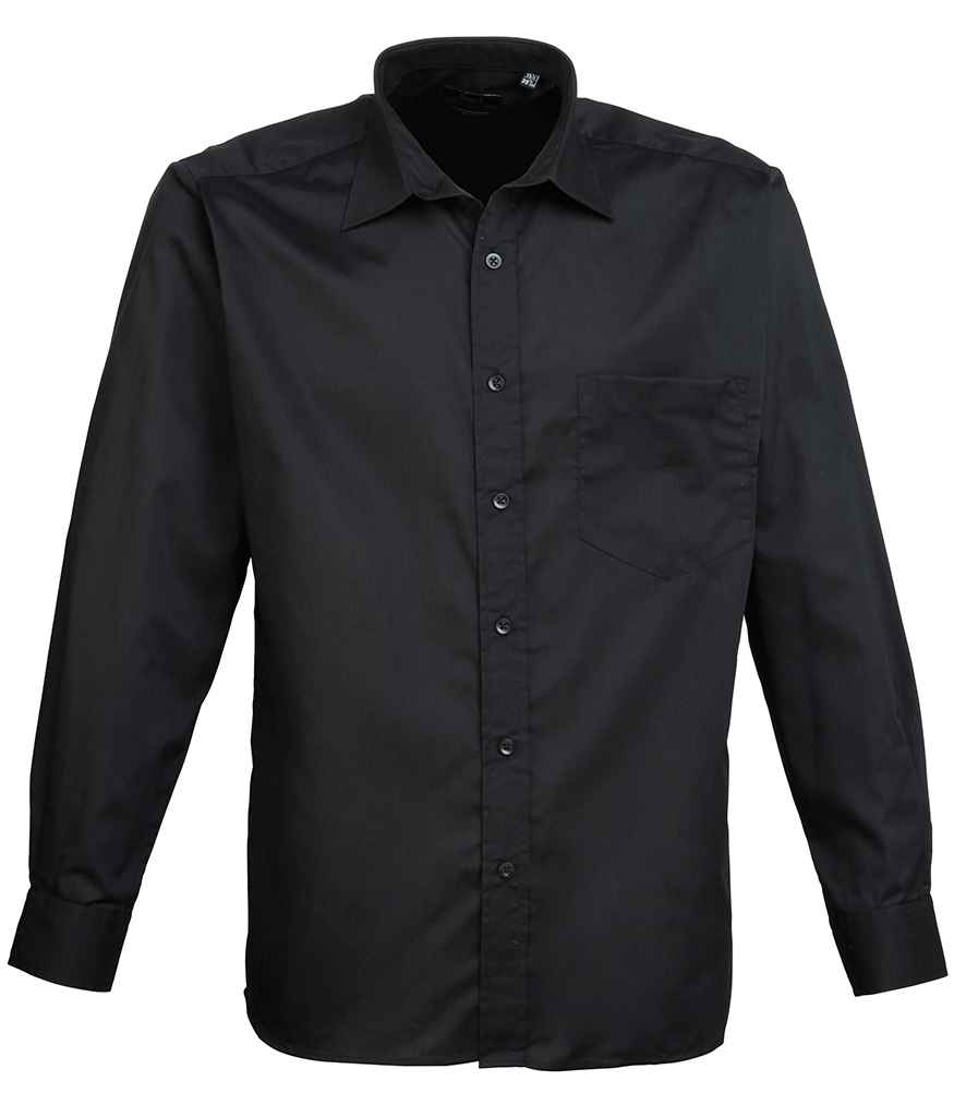 Premier Long Sleeve Poplin Shirt - PR200 - Office Wear