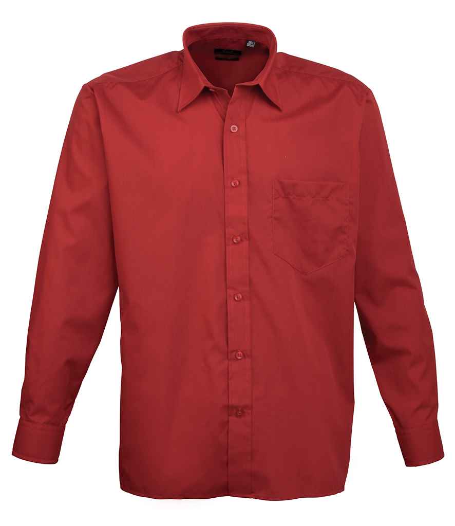 Premier Long Sleeve Poplin Shirt - PR200 - Office Wear