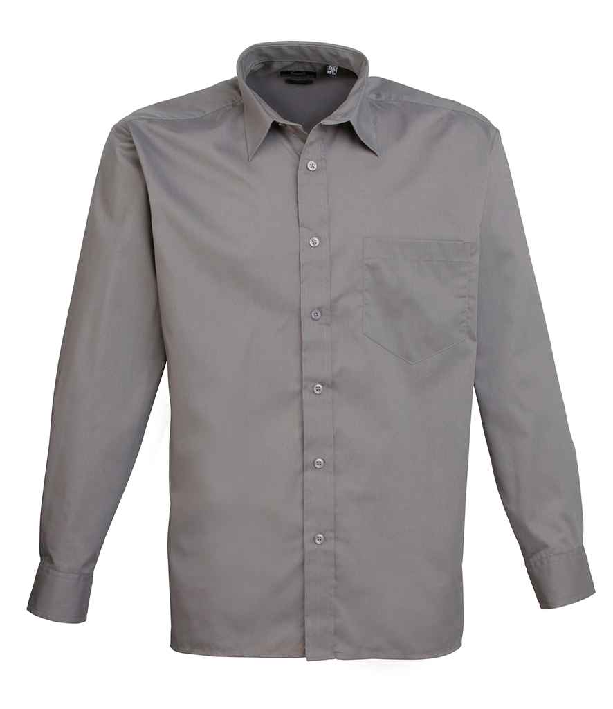 Premier Long Sleeve Poplin Shirt - PR200 - Office Wear
