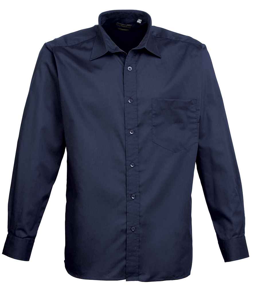 Premier Long Sleeve Poplin Shirt - PR200 - Office Wear
