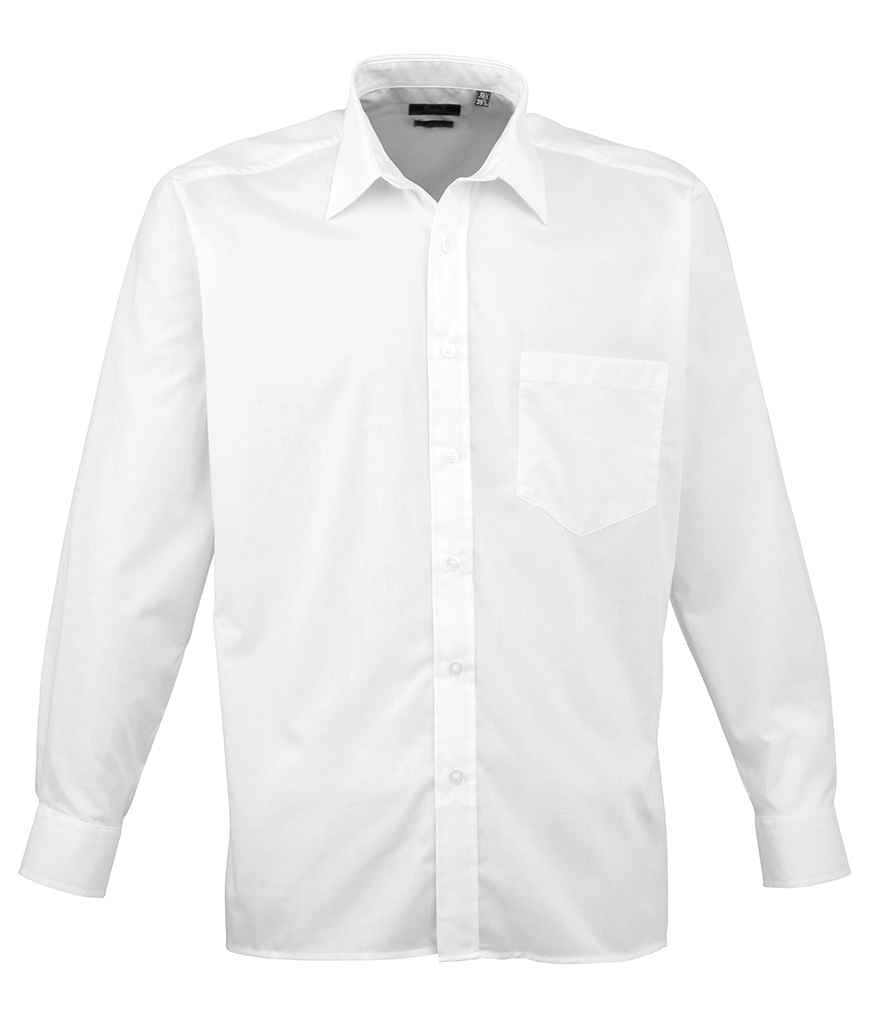 Premier Long Sleeve Poplin Shirt - PR200 - Office Wear