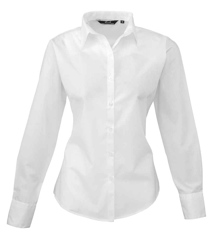 Premier Ladies Long Sleeve Poplin Blouse - PR300 - Beauty & Wellness