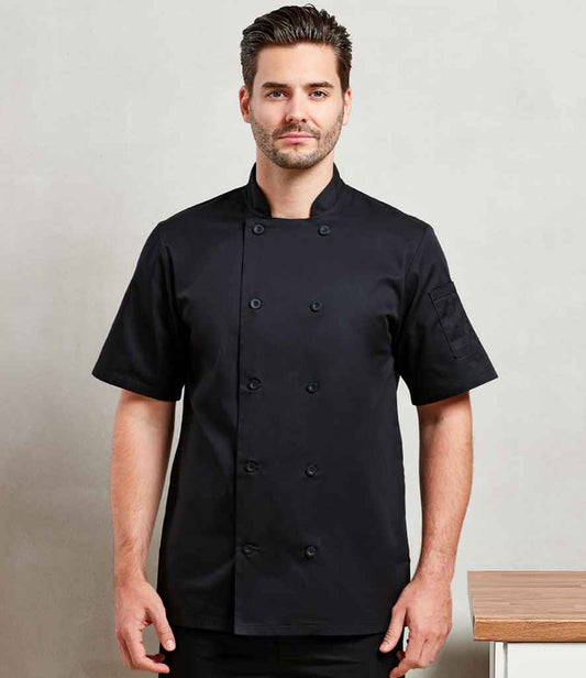 Premier Short Sleeve Chef's Jacket - PR656 - Hospitality