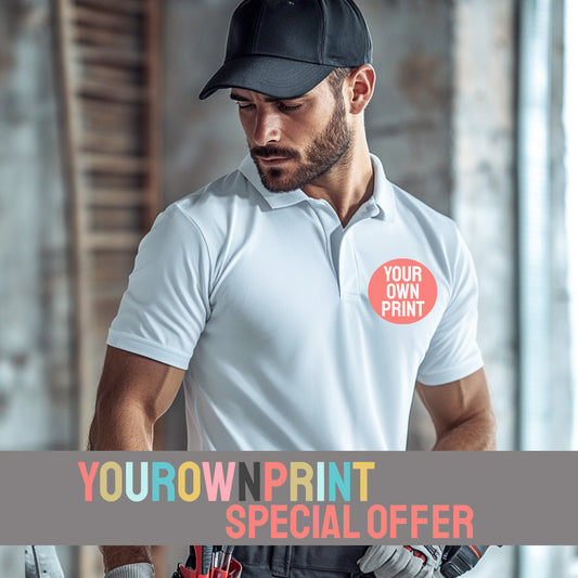 YourOwnPrint Special - Pro RTX Pro Pique Polo Shirt - RX101 - Breast Print OFFER - Plumber