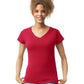 Gildan Ladies SoftStyle V Neck T-Shirt - GD78 (64V00L) - Dance & Theatre