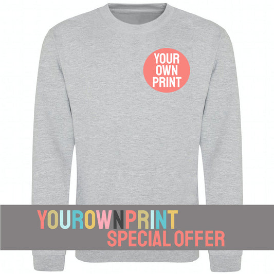 YourOwnPrint Special - Gildan Heavy Blend Crewneck Sweatshirt - 18000 - Breast Print OFFER - Social Events & Promotional