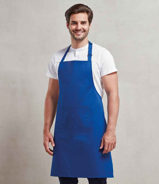Premier 'Colours' Bib Apron with Pocket - PR154 - Cleaning