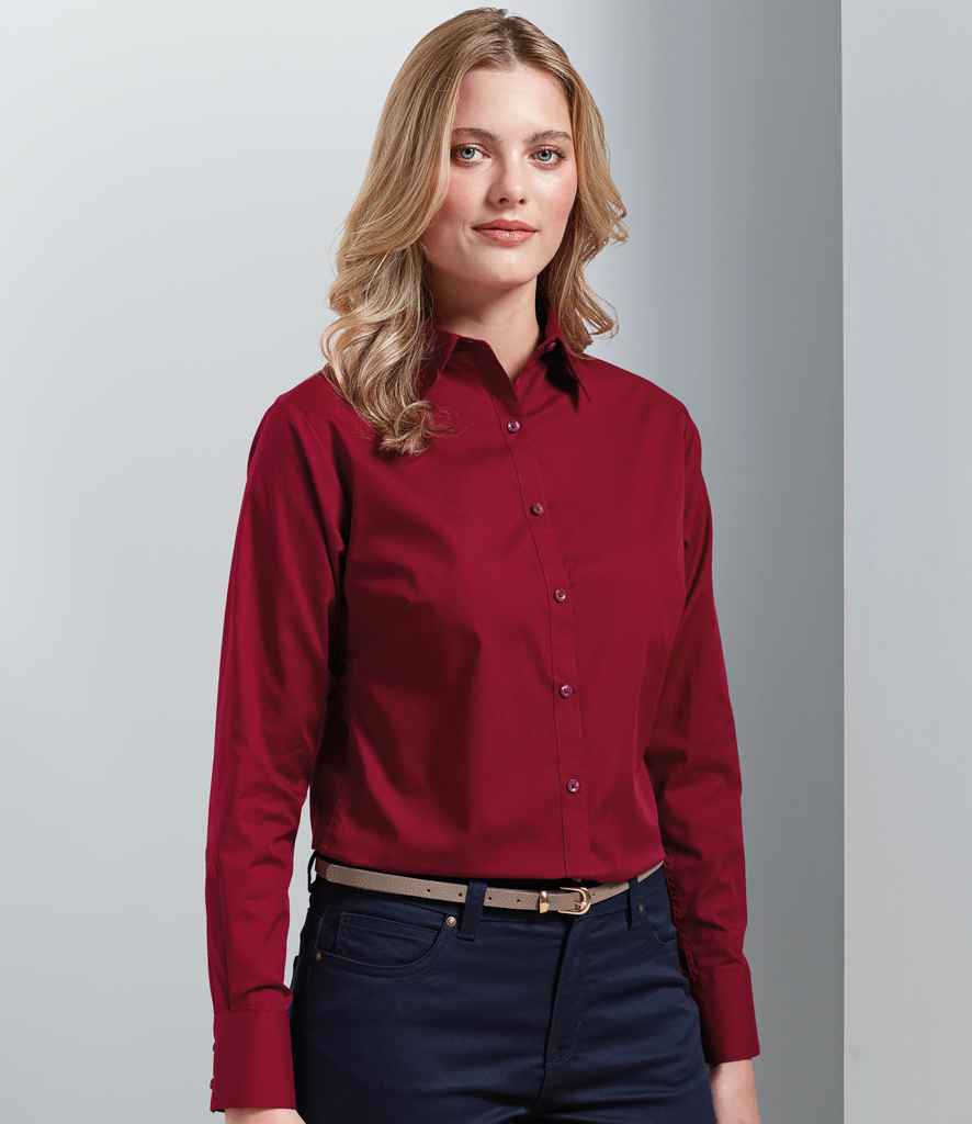 Premier Ladies Long Sleeve Poplin Blouse - PR300 - Original