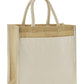 Westford Mill Cotton Pocket Natural Starched Jute Midi Tote Bag - W483 - Social Events & Promotional